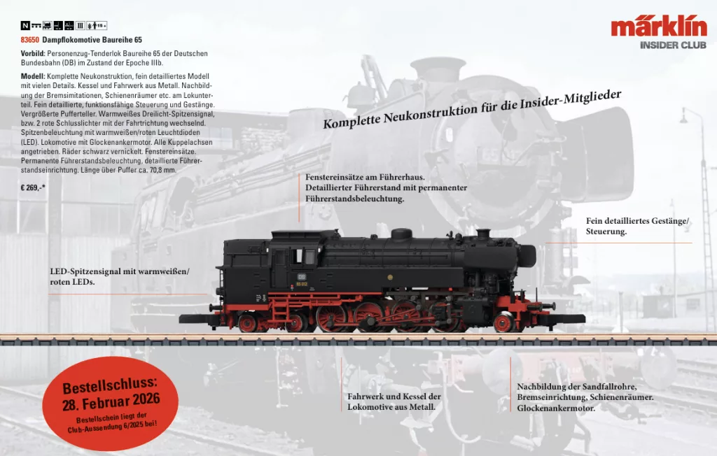 Märklin Insider Modelle 2026 BR65
