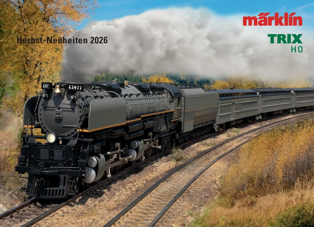 Challenger X3977 mit Zug, Herbstlandschaft